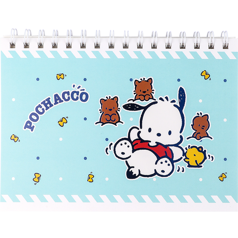 SANRIO-POCHACCO KT81232 STICKER COLLECTION RELEASE NOTEBOOK, 40 SHEETS, A5, 4 DESIGNS
