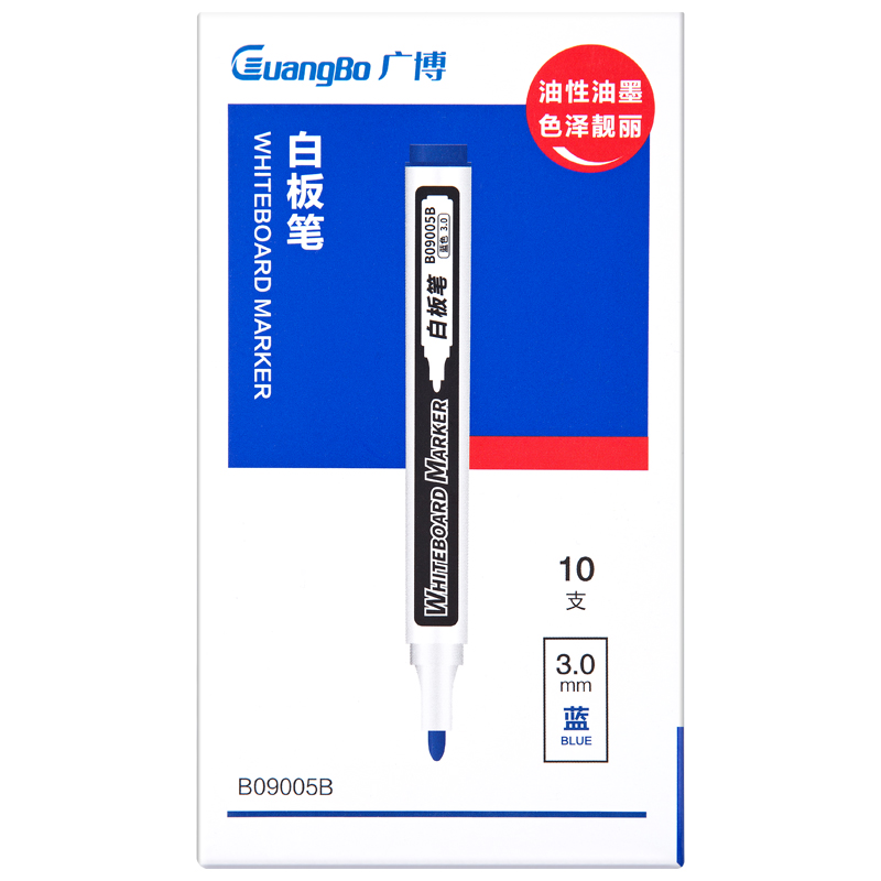 GB B09005B WHITEBOARD MARKER, 3.0MM, BLUE