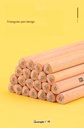 GB H05766 TRIANGULAR WOODEN PENCIL, HB BLACK