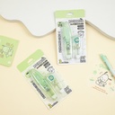 SANRIO-KT84238 POCHACCO CORRECTION TAPE WITH REFILL COLOR: GREEN