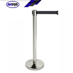 [STP-02] STANCHION Post (Chrome) with retractable Belt
