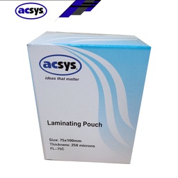 [FL-75C] ACSYS LAMINATING FILM 75X100 100'S 250MIC