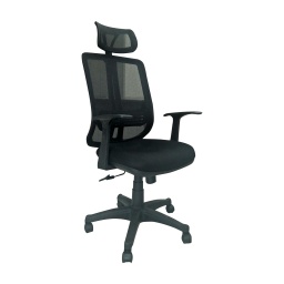 [CH8521H] DAVAO MESH CHAIR W/ TILT &amp; LOCK, T ARMREST, 350MM NYLON BASE