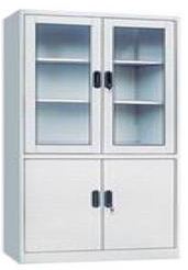 [FC-06-BG] AUSTRIA SWING GLASS AND STEEL DOOR CABINET, W90XD40XH185CM